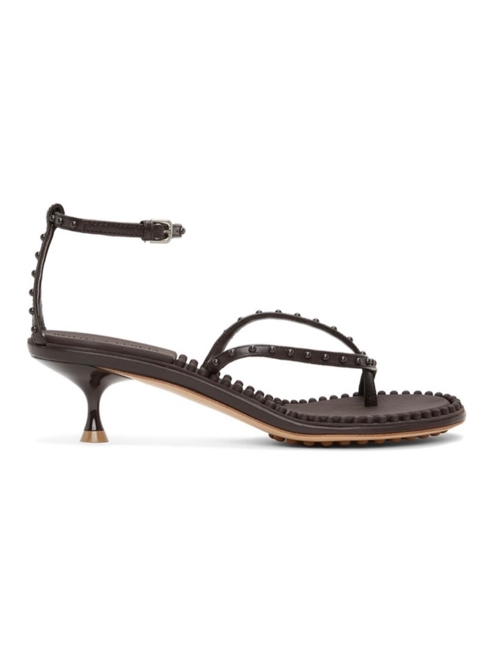 New Size 36.5 Bottega Veneta Brown Lagoon Bubble Low Sandals